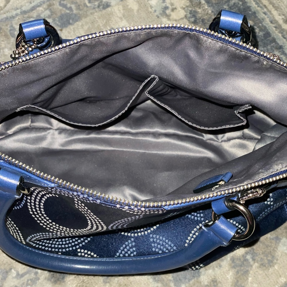 Excellent Cond. Coach Satchel Navy Blue👜👛 - Picture 7 of 9